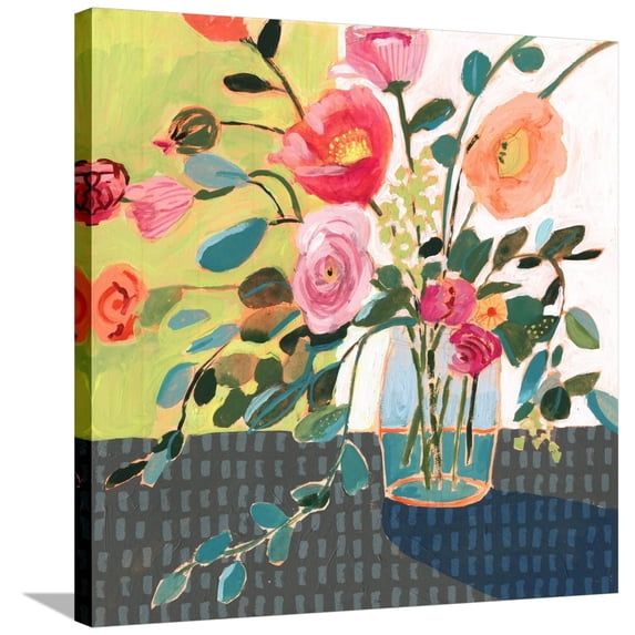 Art.com Quirky Bouquet II Stretched Canvas Print Wall Art by Victoria Borges, 30" x 30"