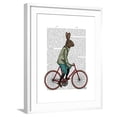 thumbnail image 1 of Art.com Rabbit on Bike Art Print by Fab Funky, White Frame Wall Art, 23" x 29", 1 of 5