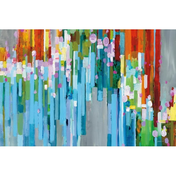 Art.com Rainbow of Stripes Crop Art Print by Danhui Nai, 18" x 12"