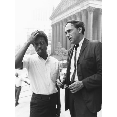 Art.com Ralph Featherstone of Sncc with Civil Rights Attorney, William Kunstler, Outside Federal Court Premium Photographic Print, 12" x 16"