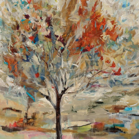Art.com Red Bird Tree Giclee Print by Jodi Maas, 16" x 16"