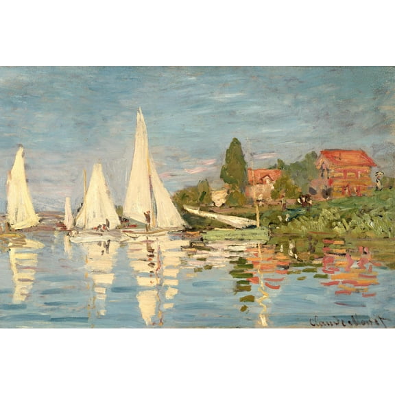Art.com Regatta at Argenteuil, C.1872 Giclee Print by Claude Monet, 18" x 12"