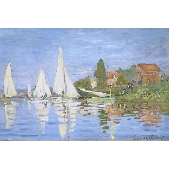 Art.com Regattas at Argenteuil by Claude Monet Giclee Print by Claude Monet, 36" x 24"