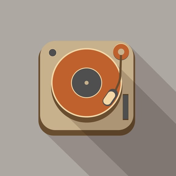 Art.com Retro Record Player Icons Art Print by YasnaTen, 16" x 16"