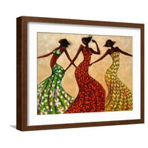 Art.com Rhythm Art Print by Monica Stewart, Brown Frame Wall Art, 21" x 17"