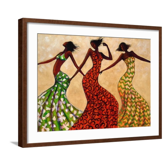 Art.com Rhythm Art Print by Monica Stewart, Brown Frame Wall Art, 29" x 23"