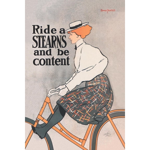 Art.com Ride a Stearns and Be Content Art Print by Edward Penfield, 12" x 18"