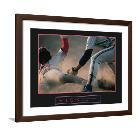 Art.com Risk Art Print, Brown Frame Wall Art, 40" x 32"