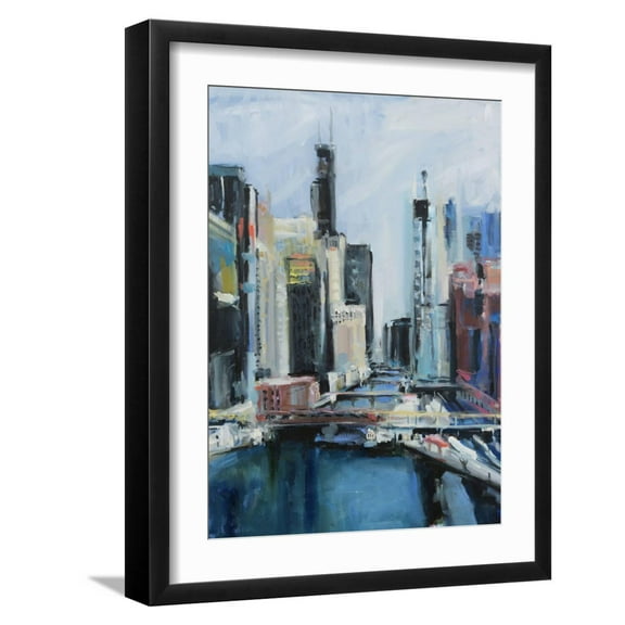 Art.com River View Art Print by Curt Crain, Black Frame Wall Art, 17" x 21"