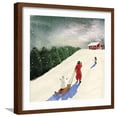 thumbnail image 1 of Art.com Roads That All Lead To Grandmothers House Art Print by Nancy Tillman, Brown Frame Wall Art, 21" x 21", 1 of 5