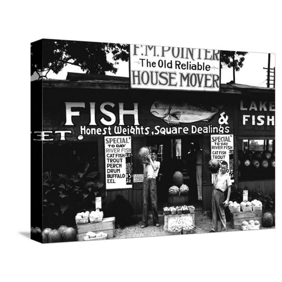 Art.com Roadside Stand near Birmingham, Alabama Stretched Canvas Print Wall Art by Walker Evans, 16" x 12"