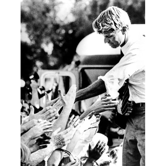 Art.com Robert Kennedy Shaking Hands During 1968 Campaign Photo, 12" x 16"