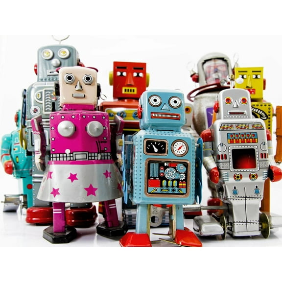 Art.com Robot Toys Art Print by davinci, 16" x 12"