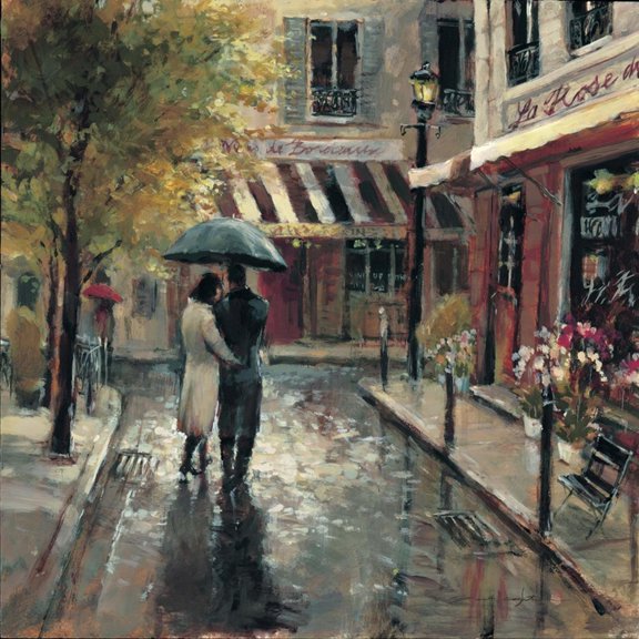 Art.com Romantic Stroll Art Print by Brent Heighton, 16" x 16"