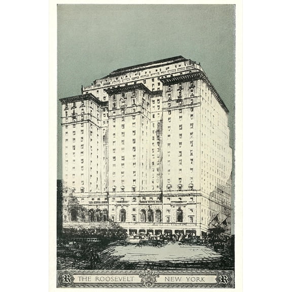 Art.com Roosevelt Hotel, New York City Art Print, 12" x 18"