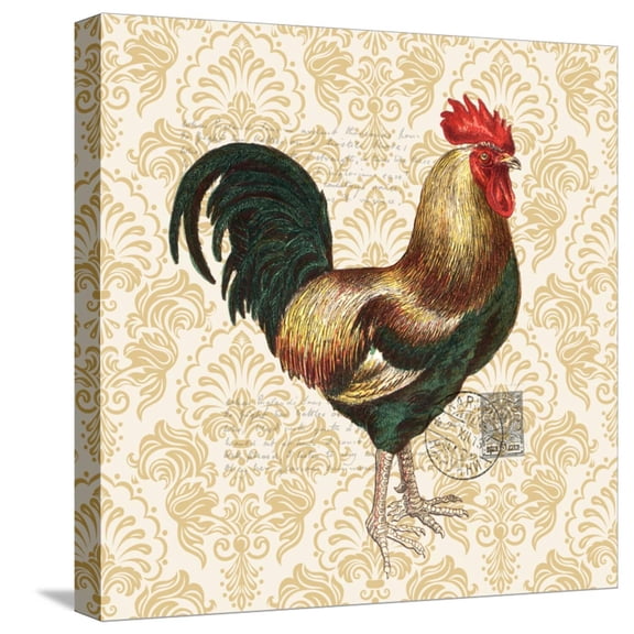 Art.com Rooster 2 Stretched Canvas Print Wall Art by Kimberly Allen, 16" x 16"