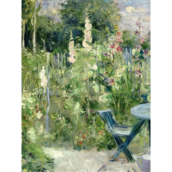 Art.com Roses Tremieres (Hollyhocks), 1884 Giclee Print by Berthe Morisot, 18" x 24"
