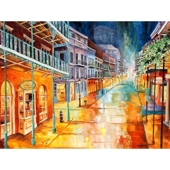 Art.com Royal Street at Night Art Print by Diane Millsap, 16" x 12"