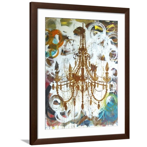 Art.com Rust Chandelier Art Print by Kent Youngstrom, Brown Frame Wall Art, 32" x 40"