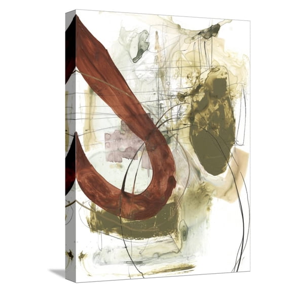 Art.com Rusted Loops I Stretched Canvas Print Wall Art by Jennifer Goldberger, 12" x 16"