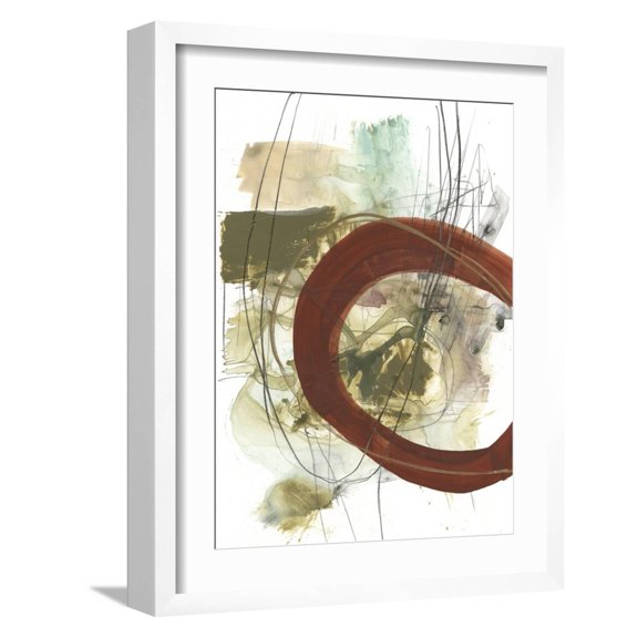 Art.com Rusted Loops II Art Print by Jennifer Goldberger, White Frame Wall Art, 17" x 21"