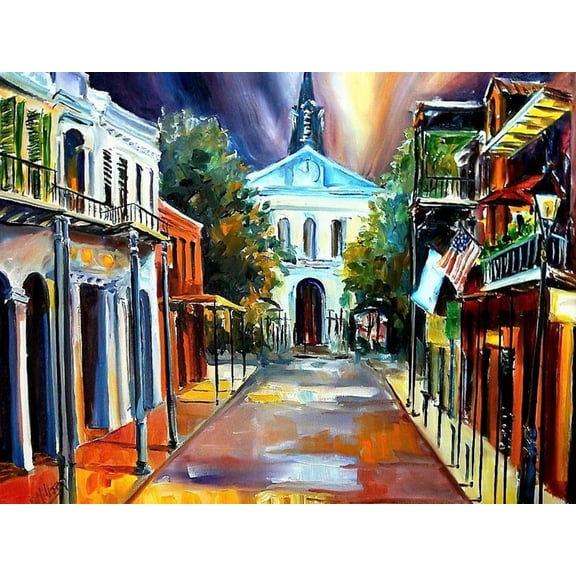 Art.com Saint Louis Cathedral - New Orleans Art Print by Diane Millsap, 32" x 24"
