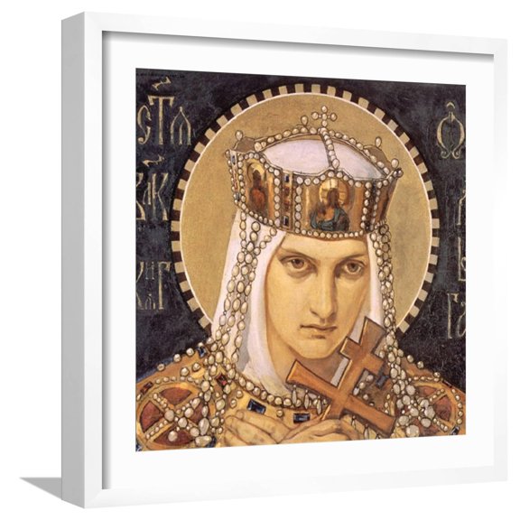 Art.com Saint Olga, Princess of Kiev, Second Half of the 19th C Giclee Print by Nikolai Alexandrovich Bruni, White Frame Wall Art, 21" x 21"