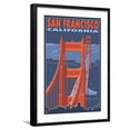 thumbnail image 1 of Art.com San Francisco, California - Golden Gate Bridge Art Print by Lantern Press, Black Frame Wall Art, 21" x 29", 1 of 5