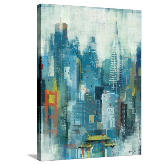 Art.com San Francisco Stretched Canvas Print Wall Art by Eric Yang, 24" x 32"
