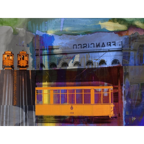 Art.com San Francisco Trolley Car Art Print by Sisa Jasper, 16" x 12"