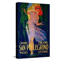 Art.com San Pellegrino Vintage Poster - Europe Stretched Canvas Print Wall Art by Lantern Press, 12" x 18"