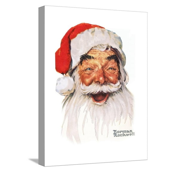 Art.com Santa Claus Stretched Canvas Print Wall Art by Norman Rockwell, 12" x 16"