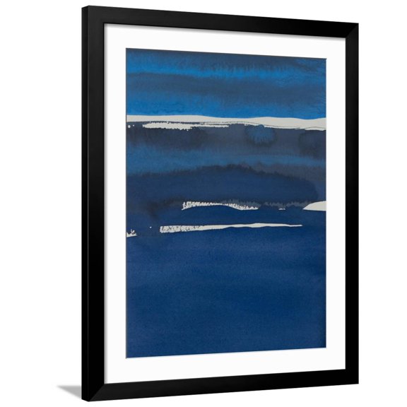 Art.com Sapphire Horizon I Art Print by Rob Delamater, Black Frame Wall Art, 32" x 40"