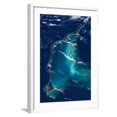thumbnail image 1 of Art.com Satellite view of Eleuthera Island and Atlantic Ocean, Bahamas Photographic Print, White Frame Wall Art, 21" x 29", 1 of 5