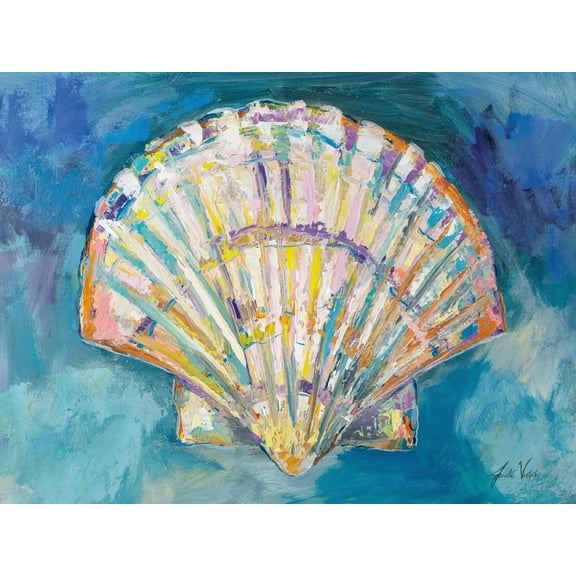 Art.com Scallop Shell Art Print by Jeanette Vertentes, 16" x 12"
