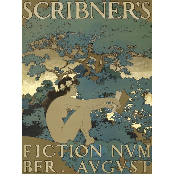 Art.com Scribner's Fiction Number. August Art Print by Maxfield Parrish, 12" x 16"