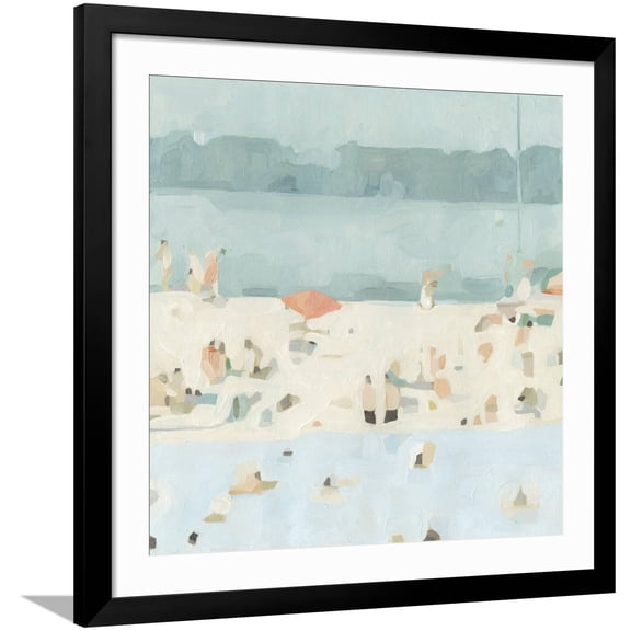 Art.com Sea Glass Sandbar II Art Print by Emma Scarvey, Black Frame Wall Art, 38" x 38"