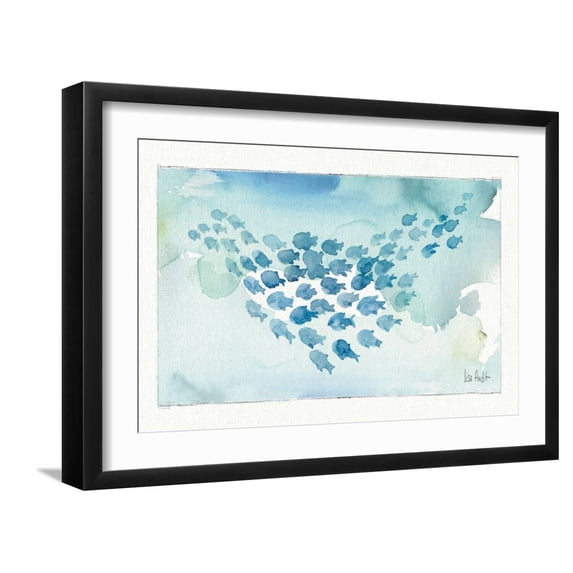 Art.com Sea Life I Art Print by Lisa Audit, Black Frame Wall Art, 23" x 17"