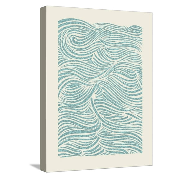 Art.com Sea Waves Pattern. EPS Vector File. Stretched Canvas Print Wall Art by CPD-Lab, 12" x 16"