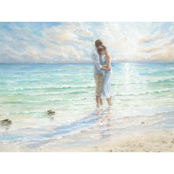 Art.com Seaside Embrace Art Print by Karen Wallis, 24" x 18"