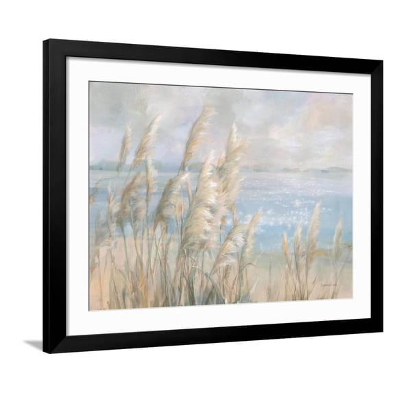 Art.com Seaside Pampas Grass Art Print by Danhui Nai, Black Frame Wall Art, 40" x 32"