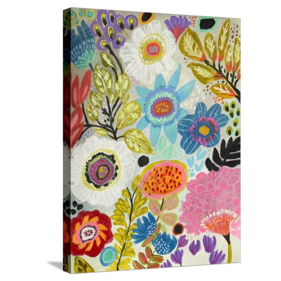 Art.com Secret Garden Floral I Stretched Canvas Print Wall Art by Karen Fields, 18" x 24"