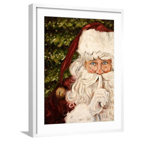 Art.com Secret Santa Art Print by Patricia Pinto, White Frame Wall Art, 23" x 29"