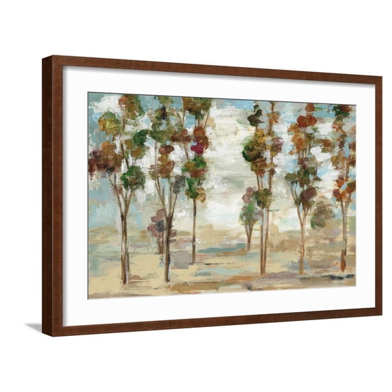 Art.com Serene Forest Art Print by Silvia Vassileva, Brown Frame Wall Art, 29" x 21"