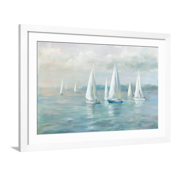 Art.com Setting Sail Crop Art Print by Danhui Nai, White Frame Wall Art, 44" x 32"