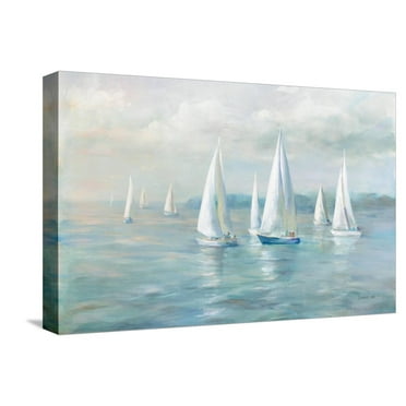 Art.com Setting Sail Crop Stretched Canvas Print Wall Art by Danhui Nai, 18" x 12"
