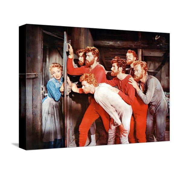 Art.com Seven Brides For Seven Brothers, 1954 Stretched Canvas Print Wall Art, 16" x 12"