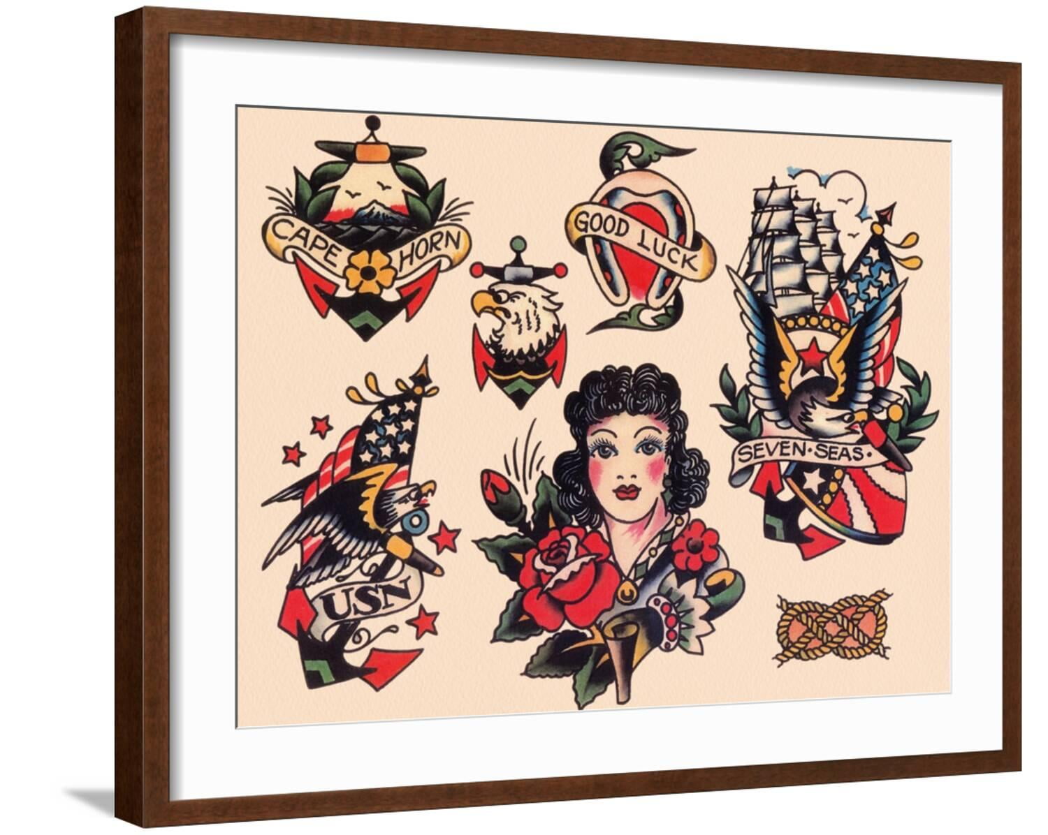 Sailor Jerry Tattoo Flash 1 & 2 セイラージェリー Sailor Jerry Tattoo Flash 1 物悲しい & 2 セイラージェリー - 洋書