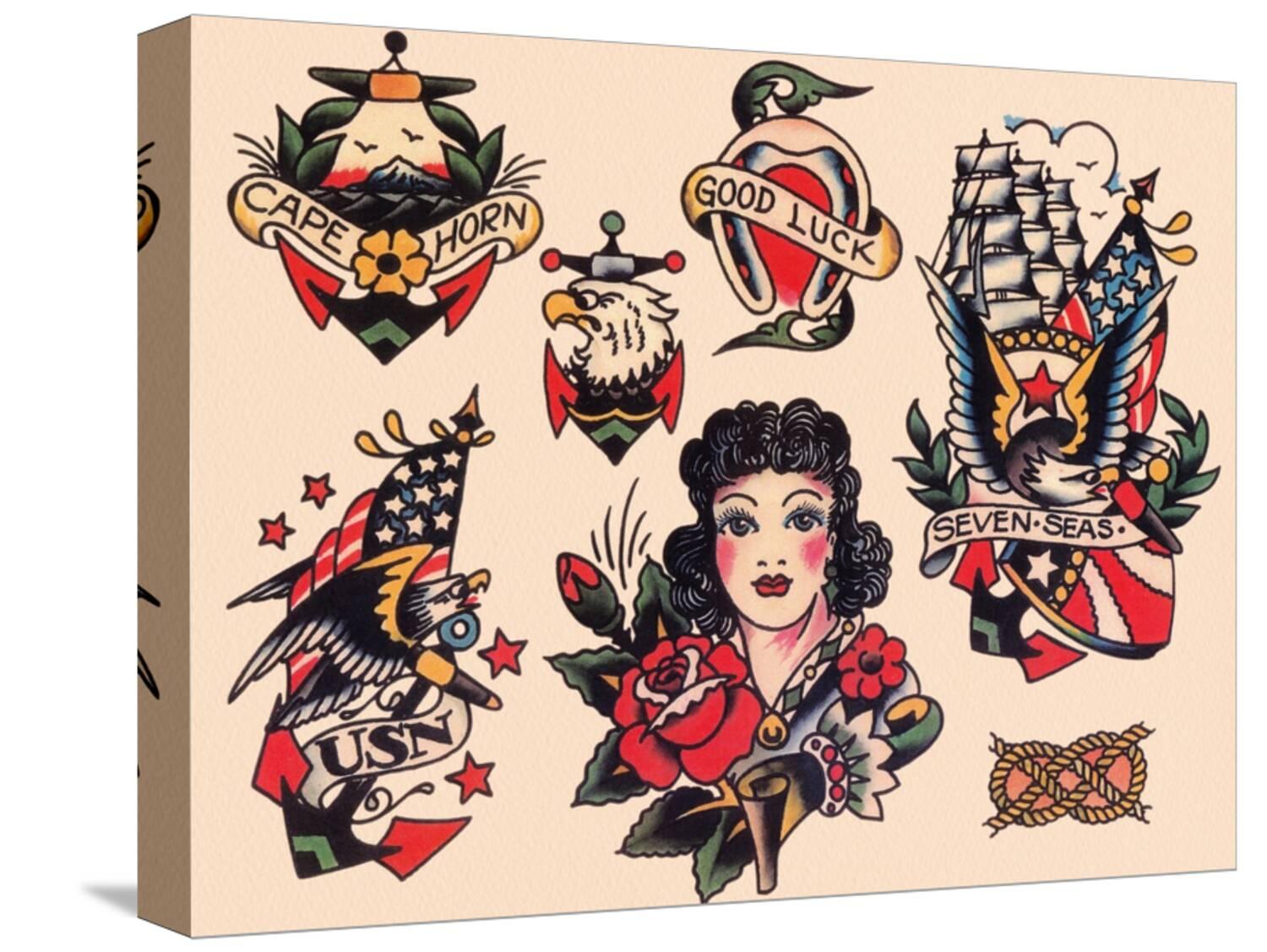 Sailor Jerry 原画 Art-com-Seven-Seas-Authentic-