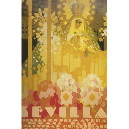 Art.com Sevilla Amarillo Giclee Print, 12" x 18"